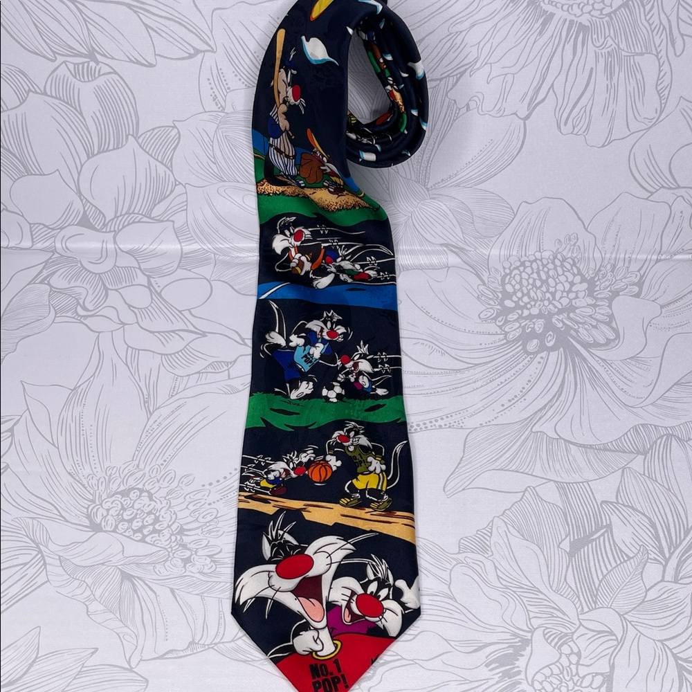 Warner Bros. Looney Tunes Tie - Black, Red, Green